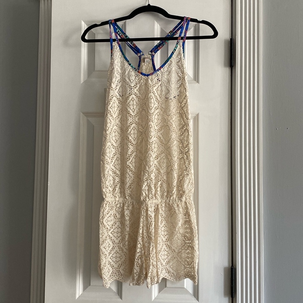 Maaji bathing suit coverup romper, medium